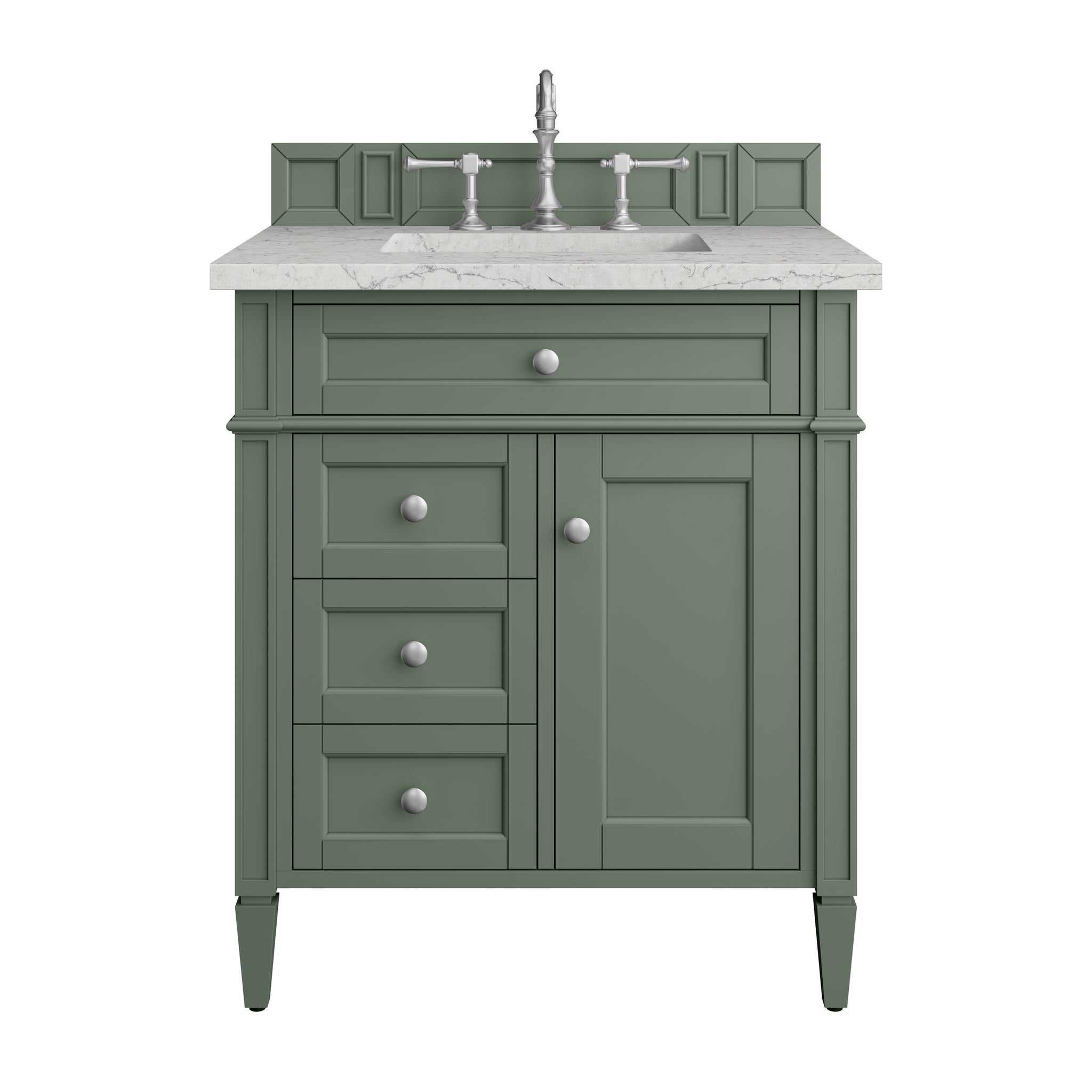 James Martin Brittany 30" Single Bathroom Vanity, Smokey Celadon, view 27