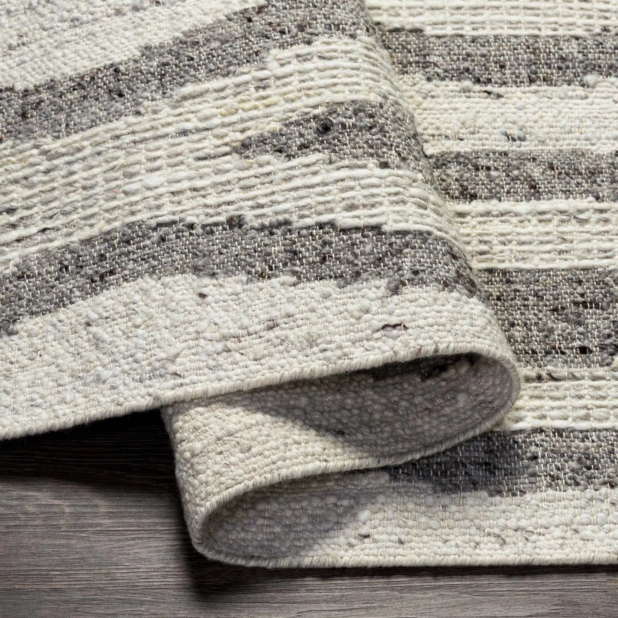 Lavalwaves Hand Woven Flatweave Wool Carpet - Clearance by Boutique Rugs