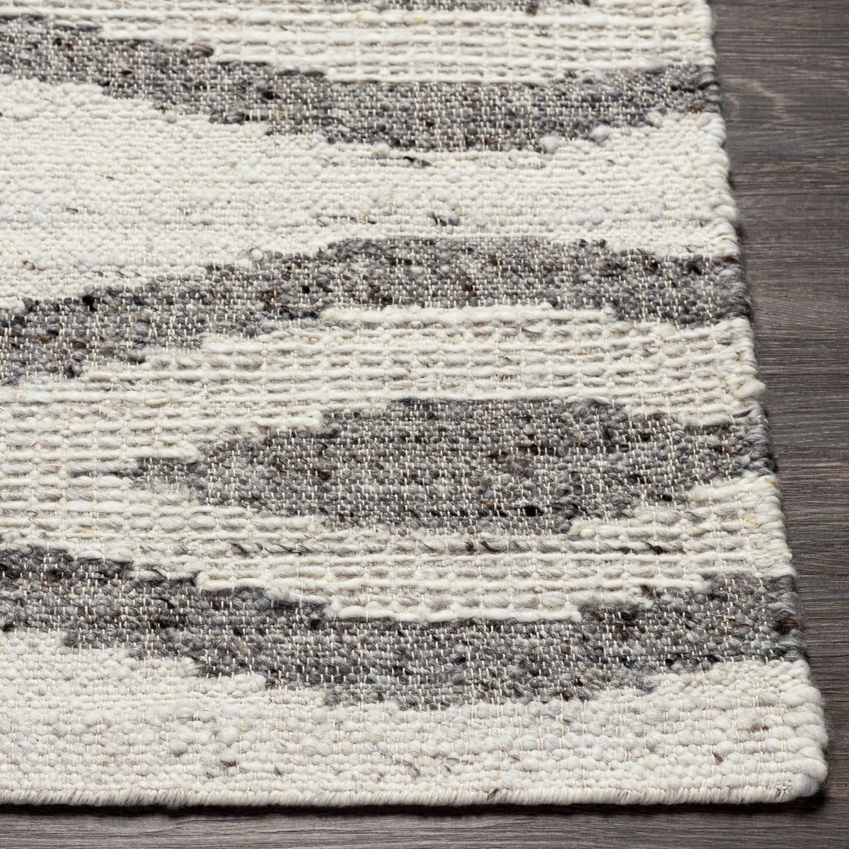 Lavalwaves Hand Woven Flatweave Wool Carpet - Clearance, photo 4 of 11