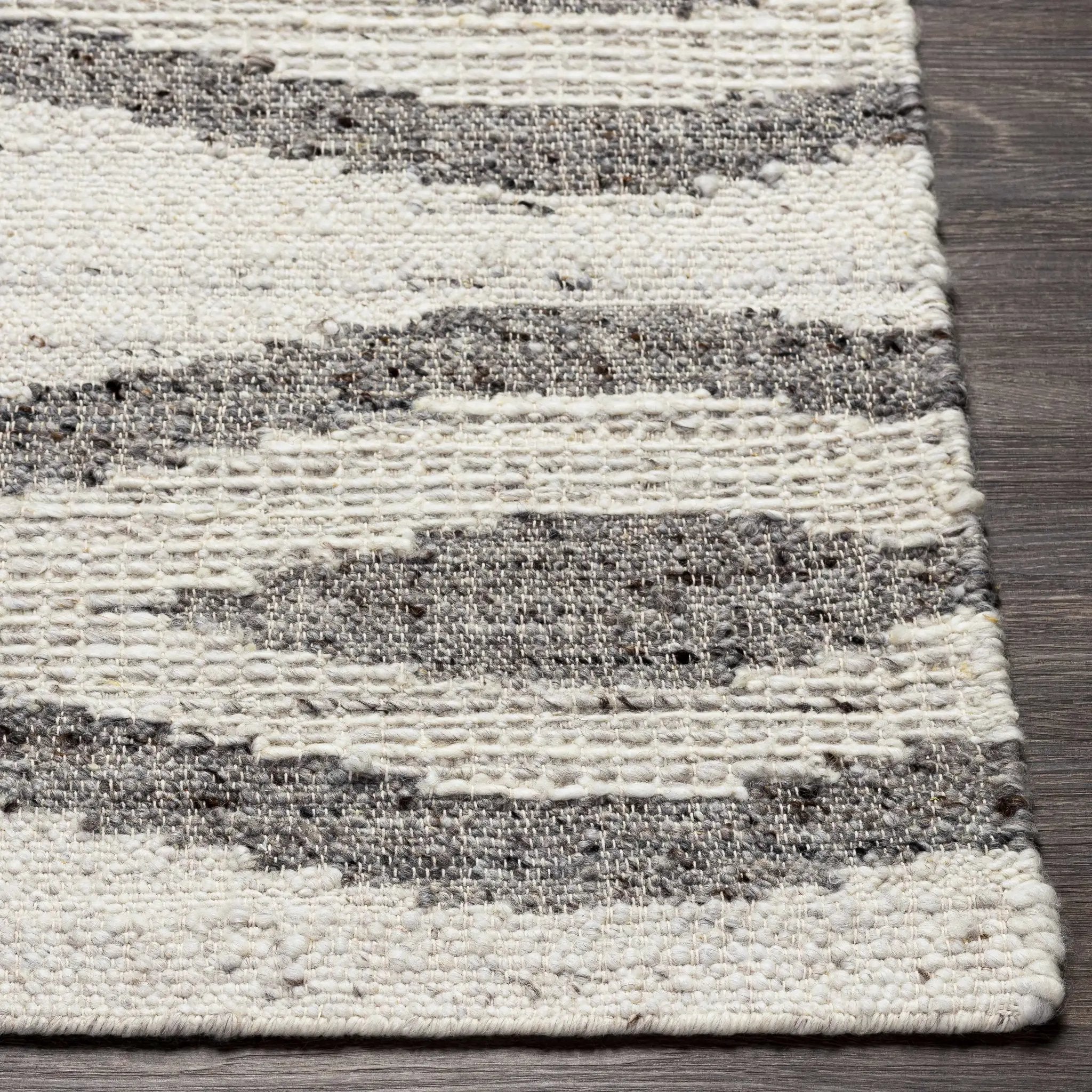 Lavalwaves Hand Woven Flatweave Wool Carpet - Clearance by Boutique Rugs