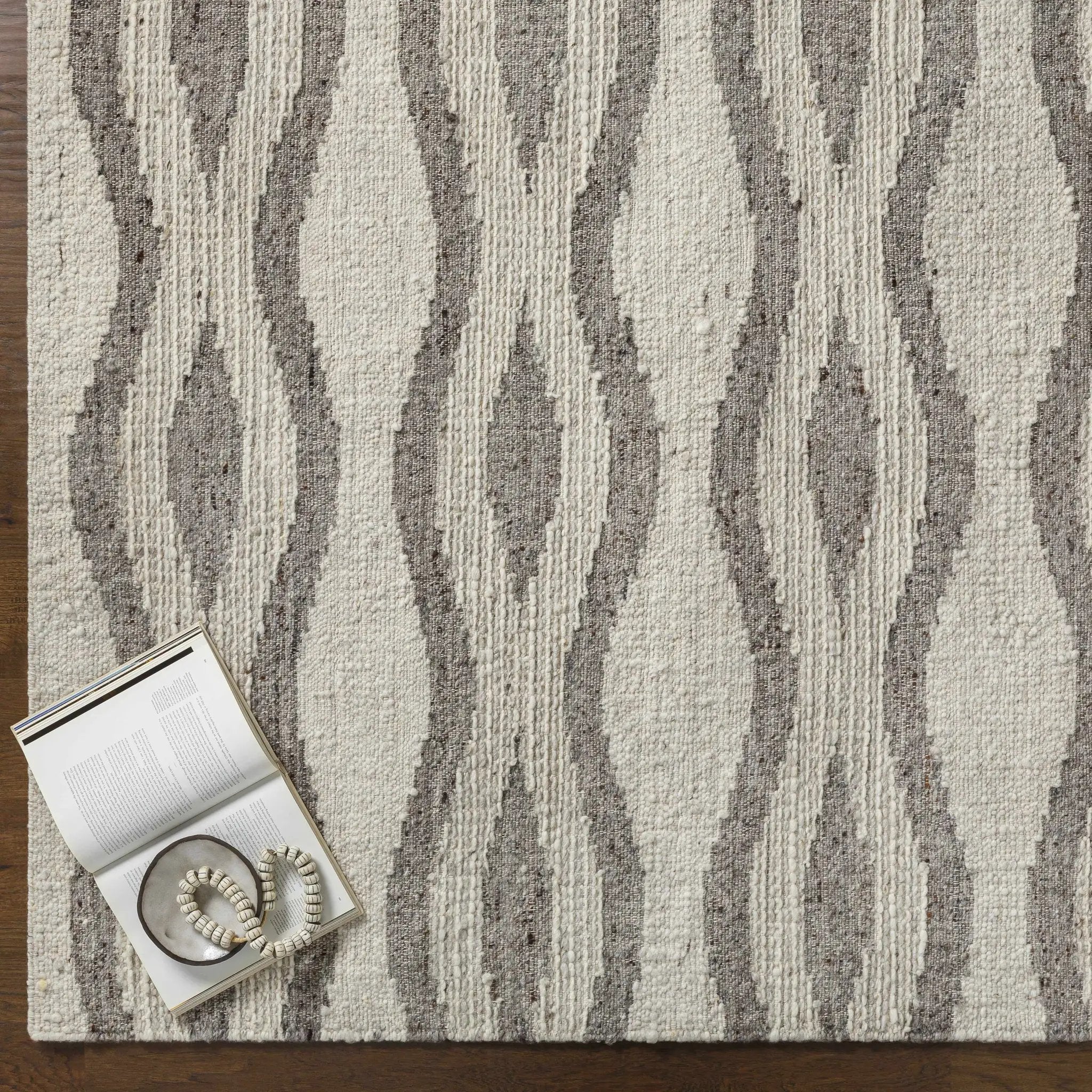 Lavalwaves Hand Woven Flatweave Wool Carpet - Clearance by Boutique Rugs