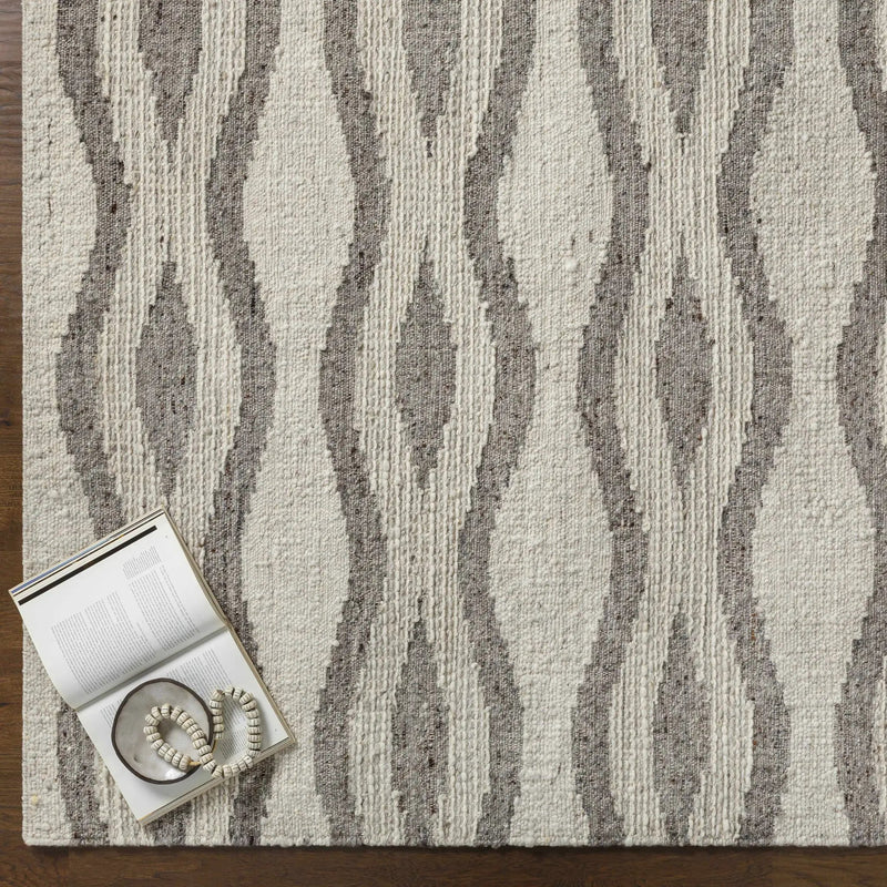 Lavalwaves Hand Woven Flatweave Wool Carpet - Clearance by Boutique Rugs