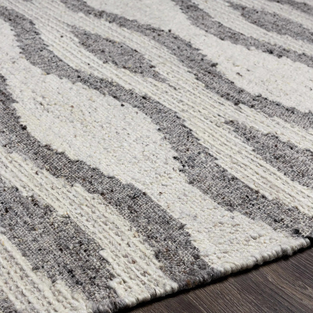 Lavalwaves Hand Woven Flatweave Wool Carpet - Clearance, photo 7 of 11
