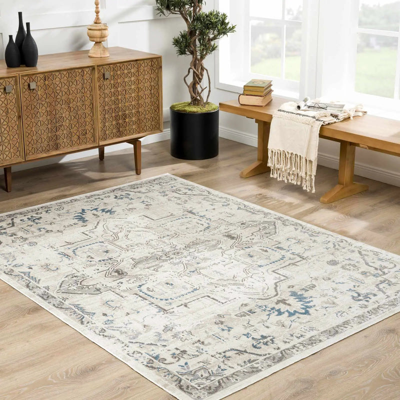 Cabacungan Cream Washable Area Rug - Clearance by Boutique Rugs