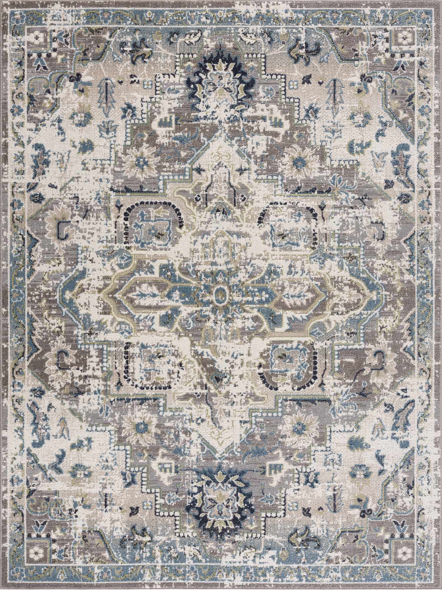 Cabacungan Gray & Blue Washable Area Rug by Boutique Rugs