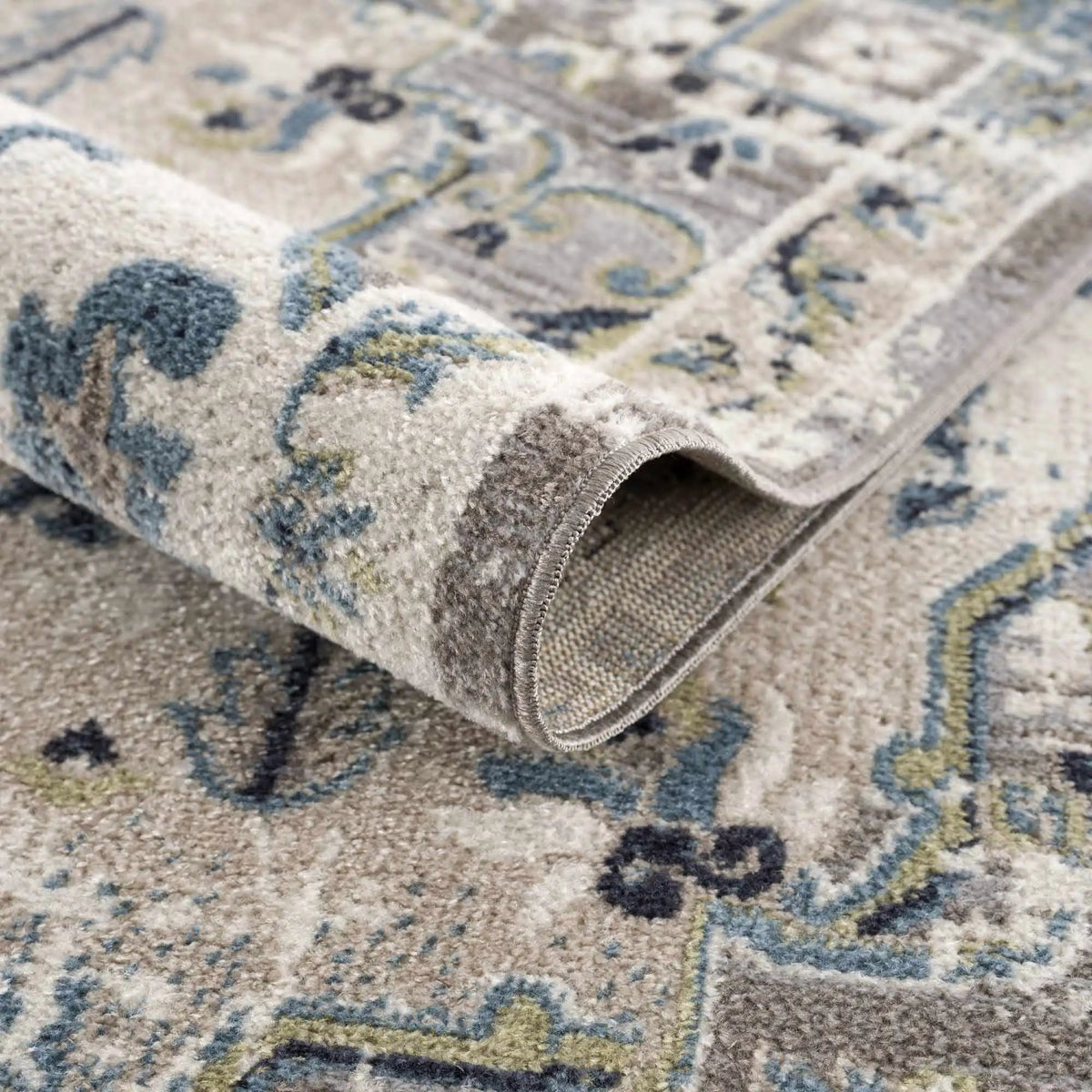 Cabacungan Gray & Blue Washable Area Rug, photo 17 of 20