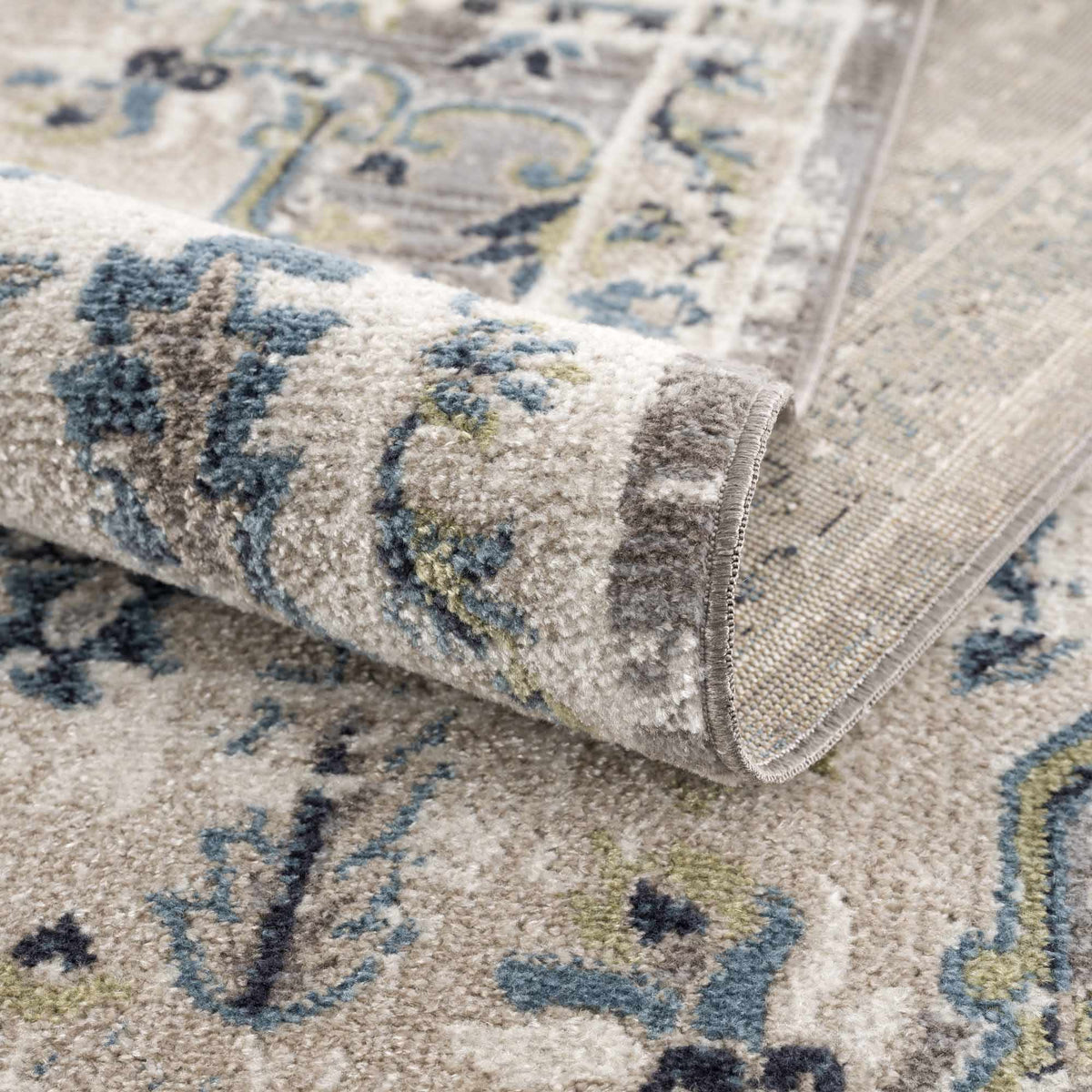 Cabacungan Gray & Blue Washable Area Rug, photo 10 of 20