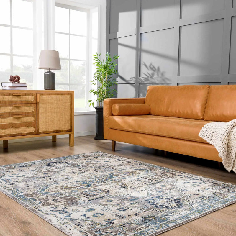 Cabacungan Gray & Blue Washable Area Rug by Boutique Rugs