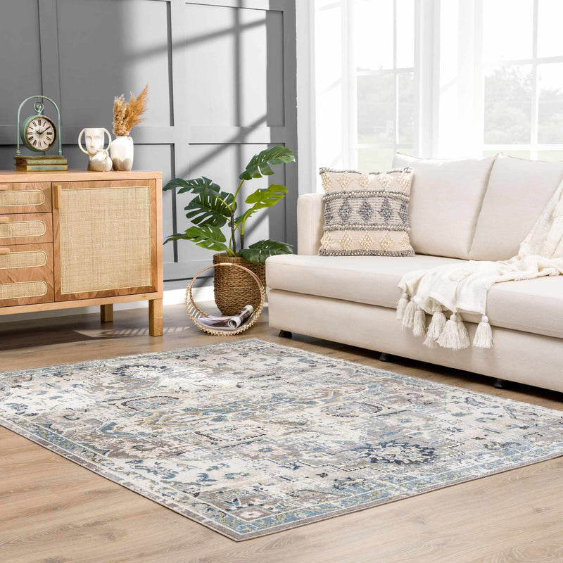 Cabacungan Gray & Blue Washable Area Rug by Boutique Rugs