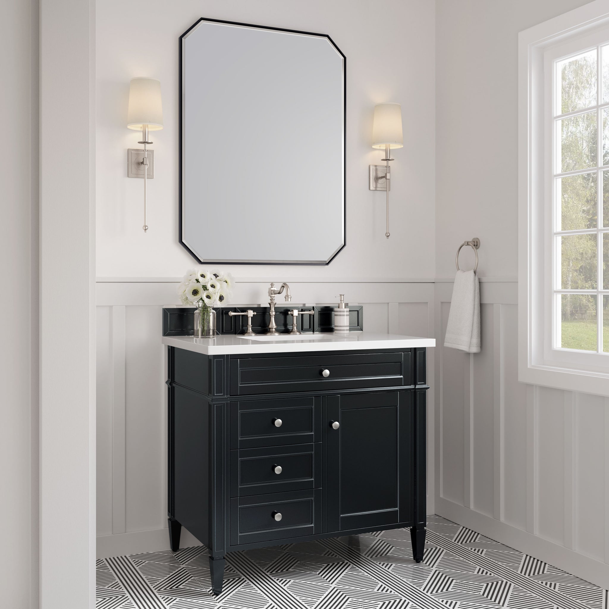 James Martin Brittany 36" Single Bathroom Vanity, Black Onyx, view 23
