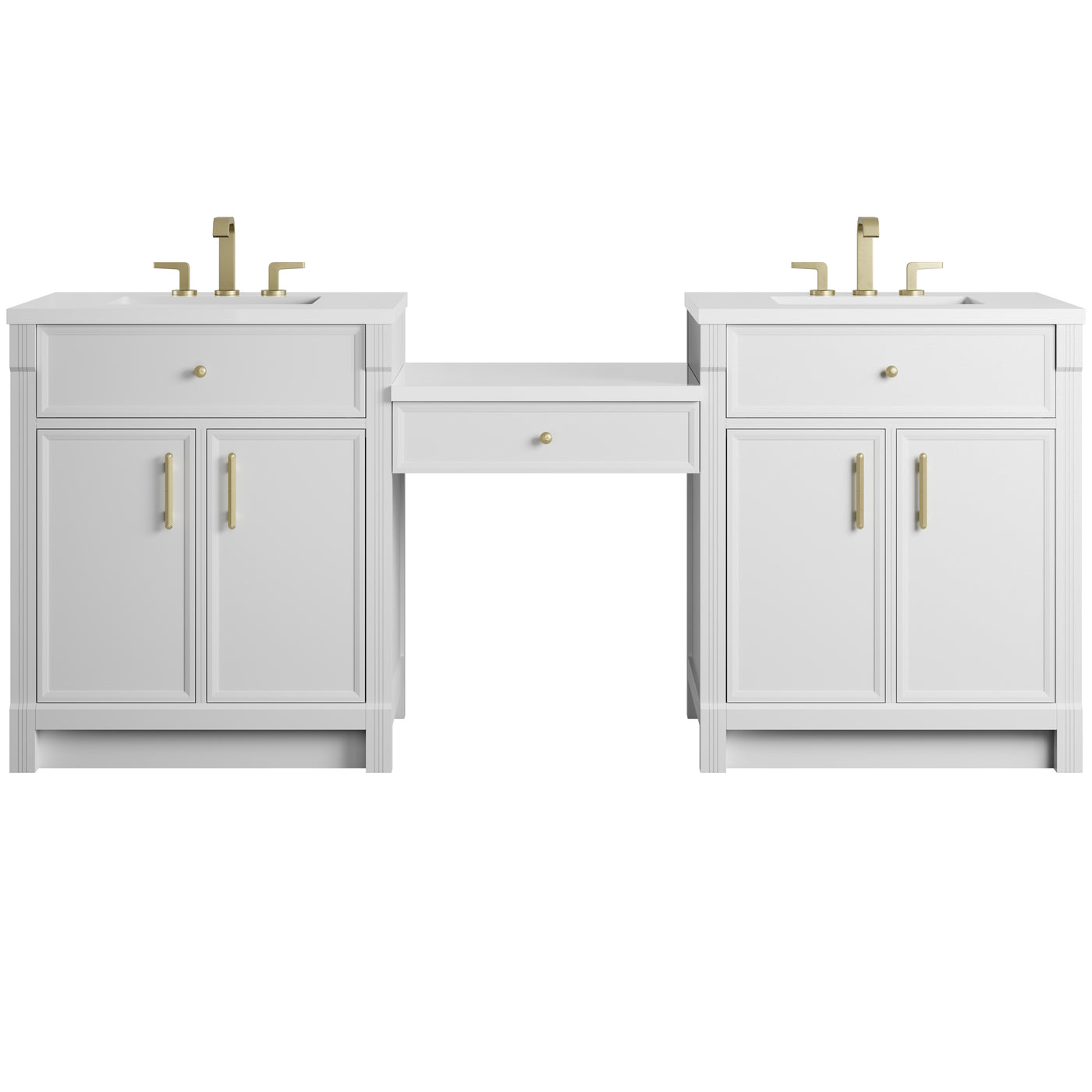 James Martin Bellshire 84" Double Bathroom Vanity, Bright White, view 20