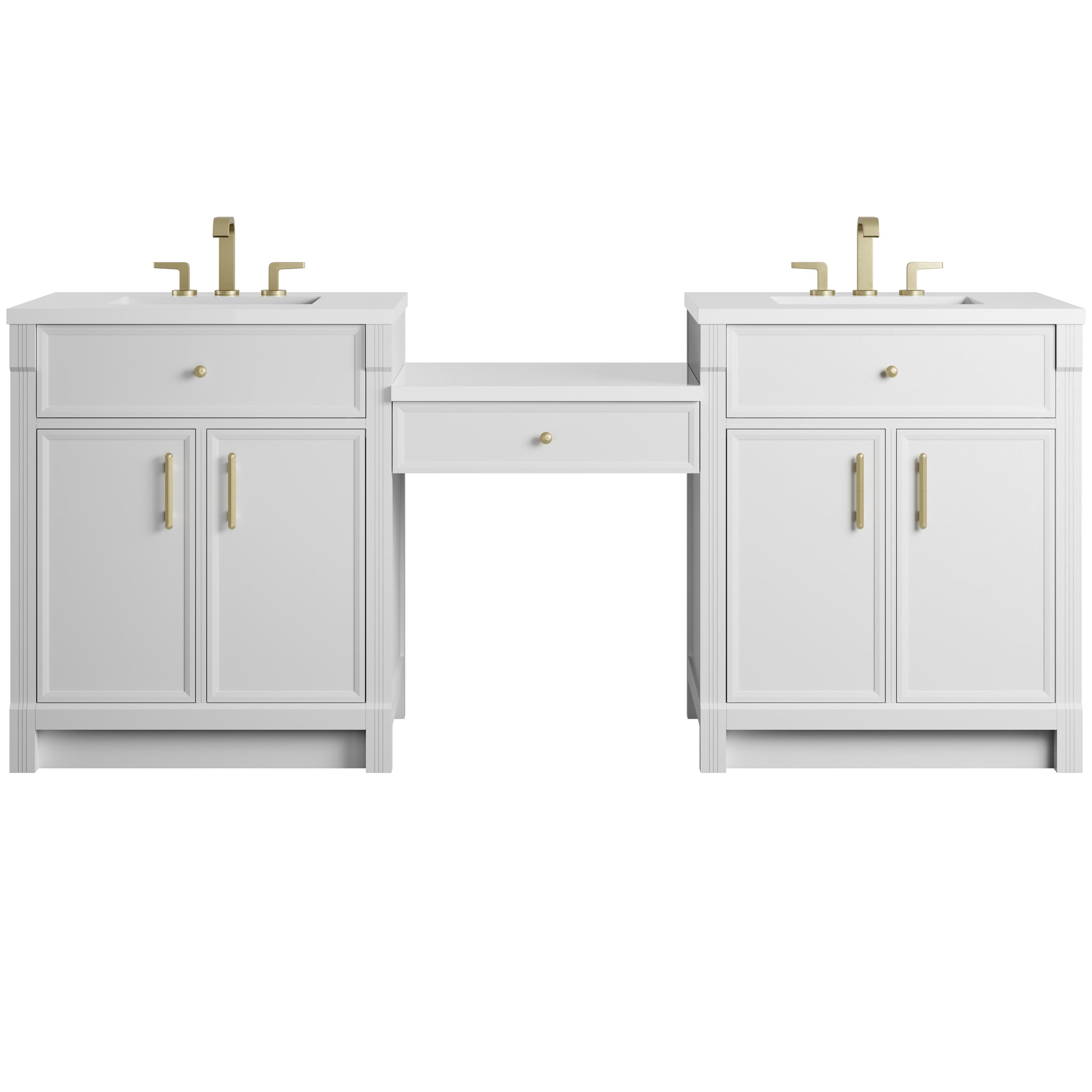 James Martin Bellshire 84" Double Bathroom Vanity, Bright White, view 20
