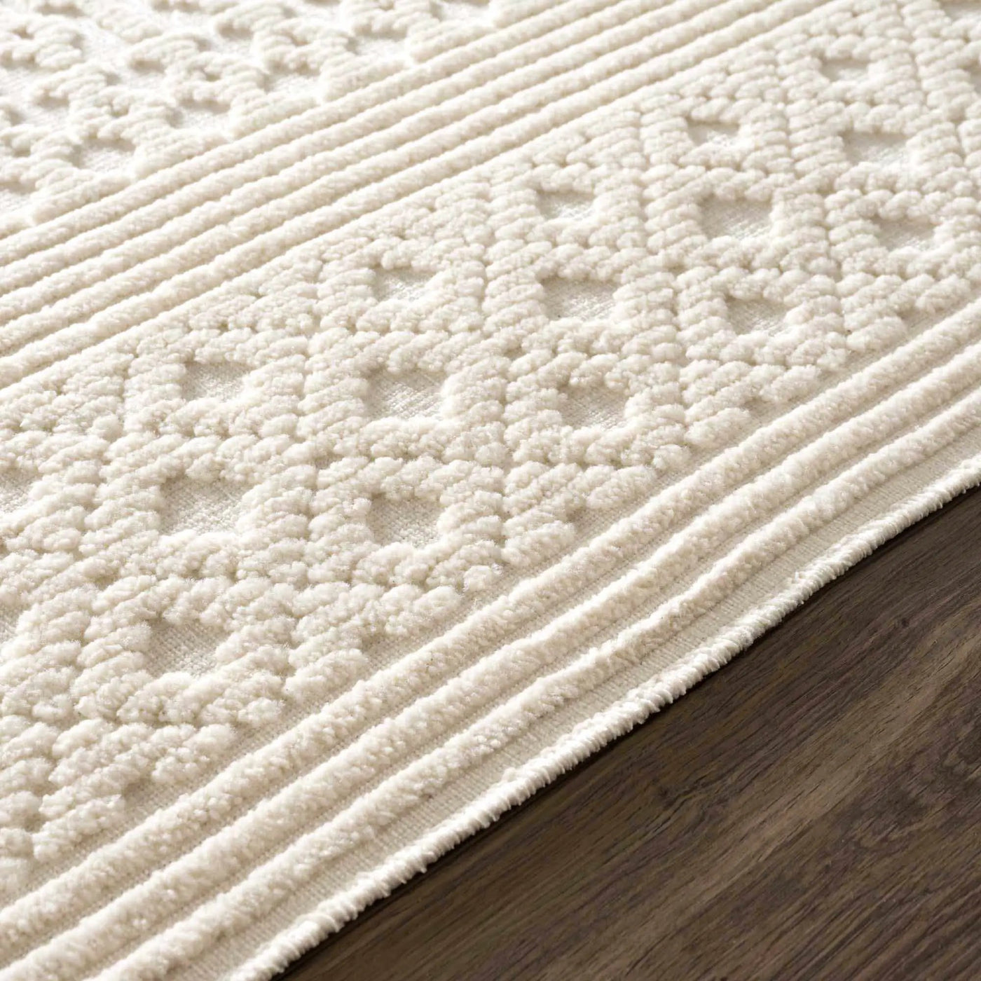 Drago White Washable Area Rug by Boutique Rugs