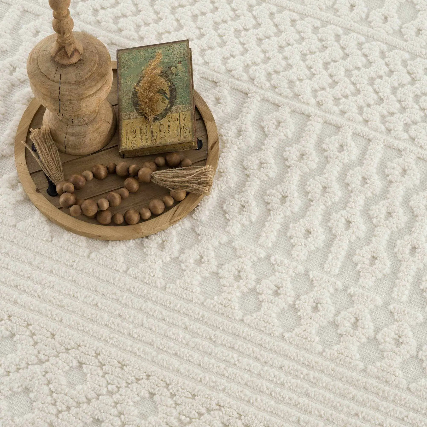 Drago White Washable Area Rug by Boutique Rugs