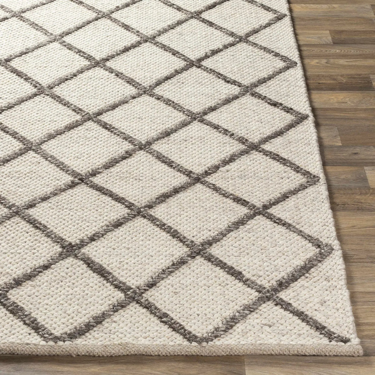 Syosset Cream/Brown Trellis Wool&Viscose Rug - Clearance, photo 9 of 10