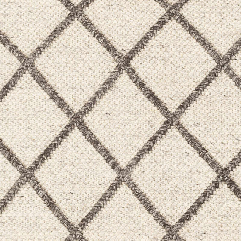 Syosset Cream/Brown Trellis Wool&Viscose Rug - Clearance by Boutique Rugs