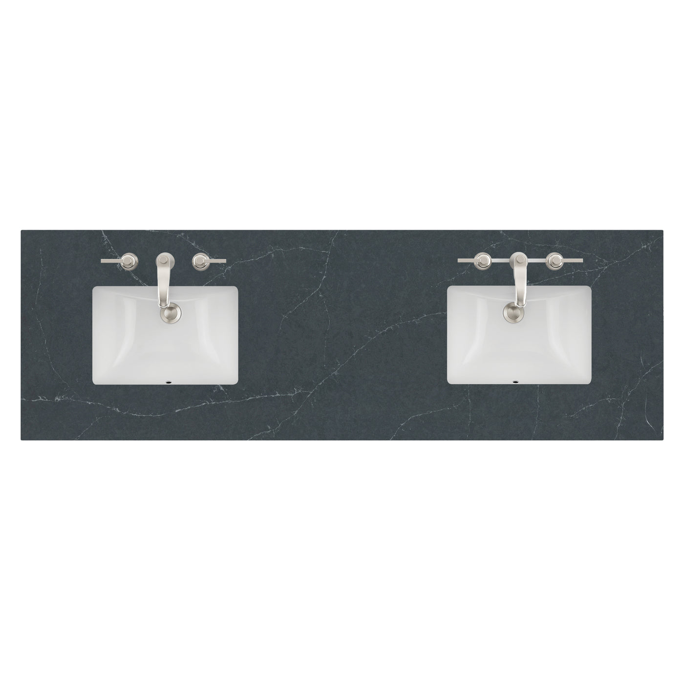 James Martin 72" Double Vanity Top with Charcoal Soapstone countertop