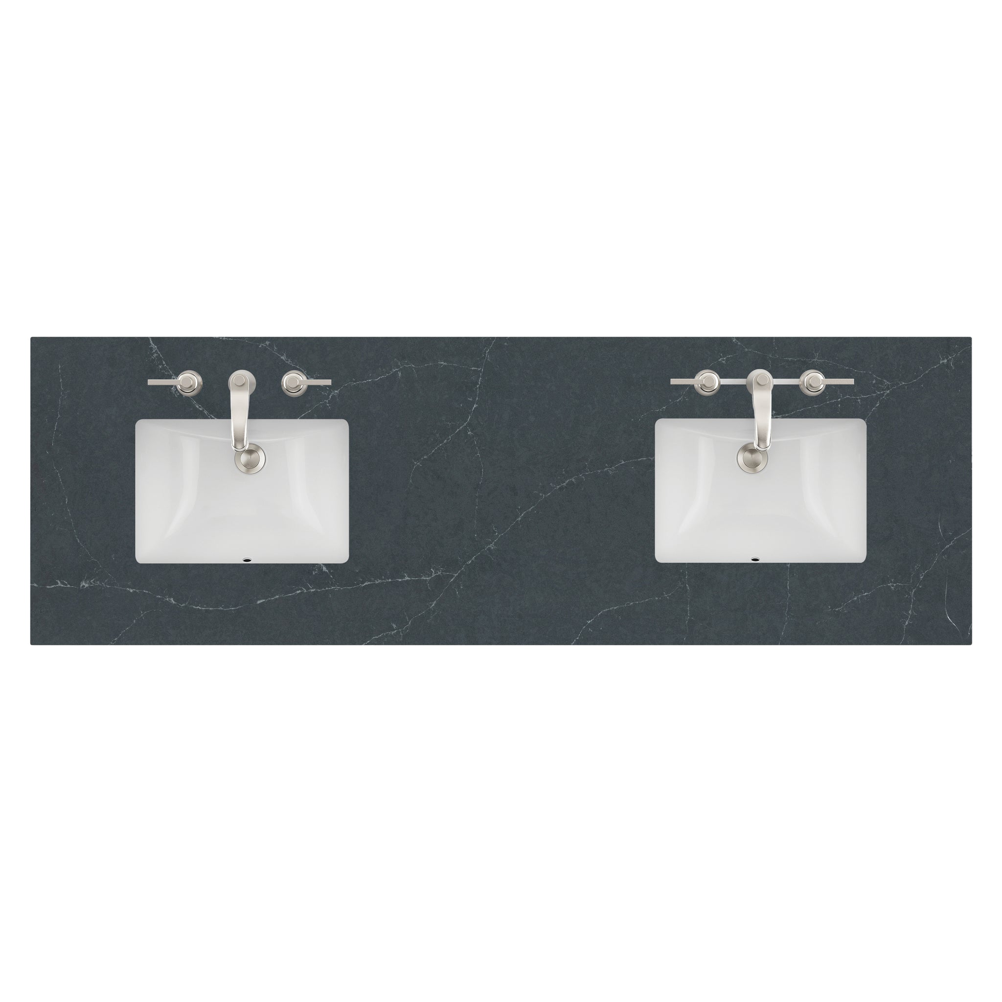 James Martin 72" Double Vanity Top with Charcoal Soapstone countertop