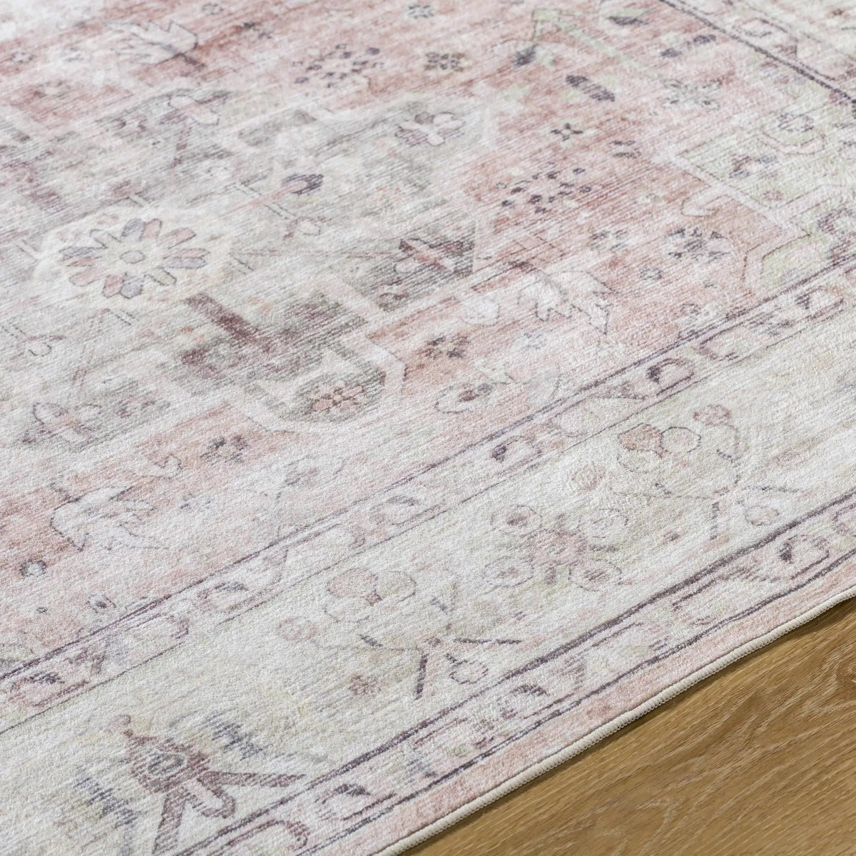 Laran Taupe Distressed Washable Area Rug - Clearance, photo 5 of 8