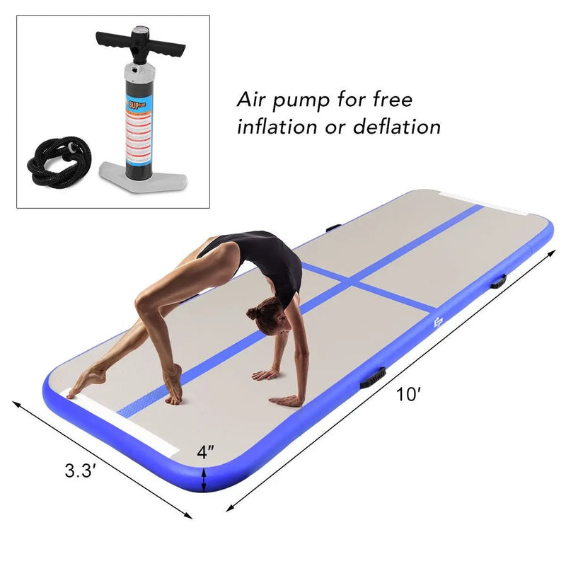 Air Track Inflatable Gymnastics Tumbling Floor Mats with Pump by DirectDeals