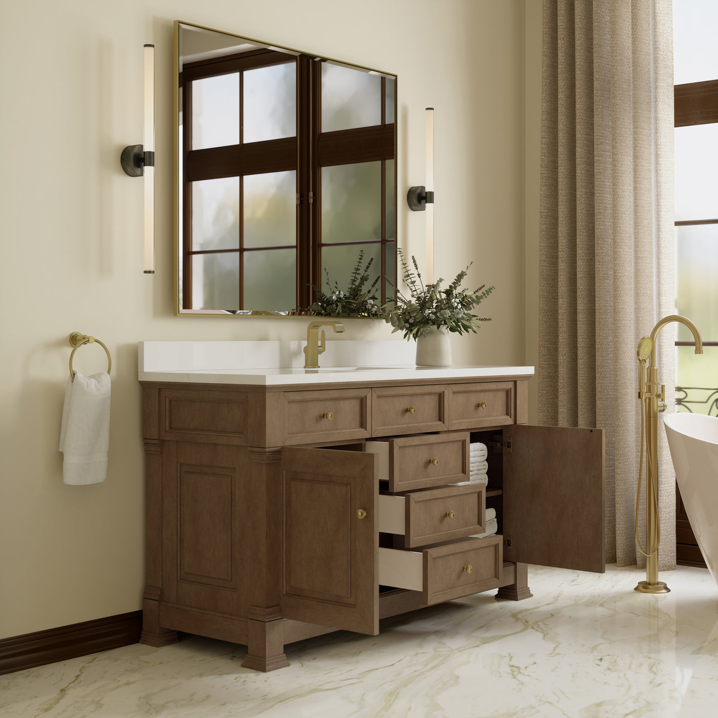 James Martin Brookfield 60" Single Bathroom Vanity, Pecan, view 32