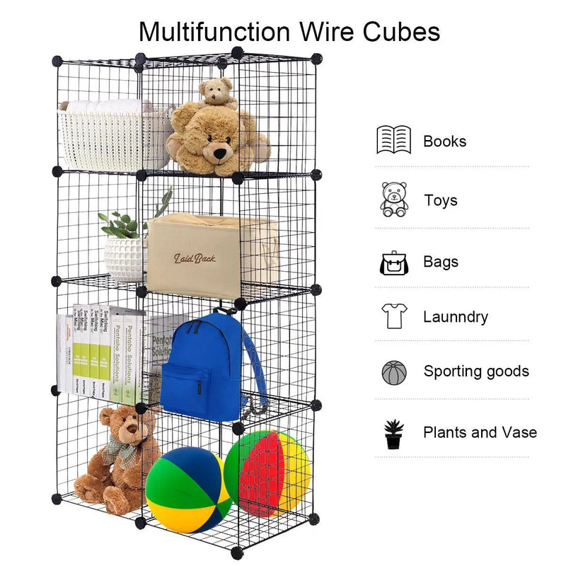 DIY 8 Cube Grid Wire Cube Shelves by DirectDeals