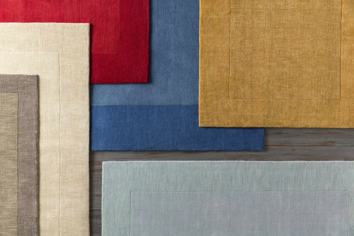 Bordered Solid Gray Wool Rug, photo 13 of 16