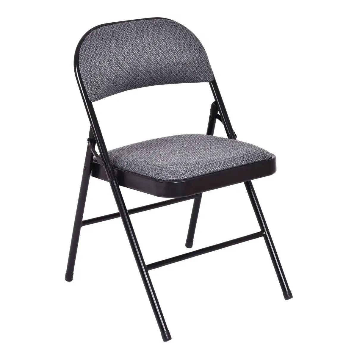 4 Pieces Fabric Upholstered Padded Seat Folding Chairs Seet by DirectDeals
