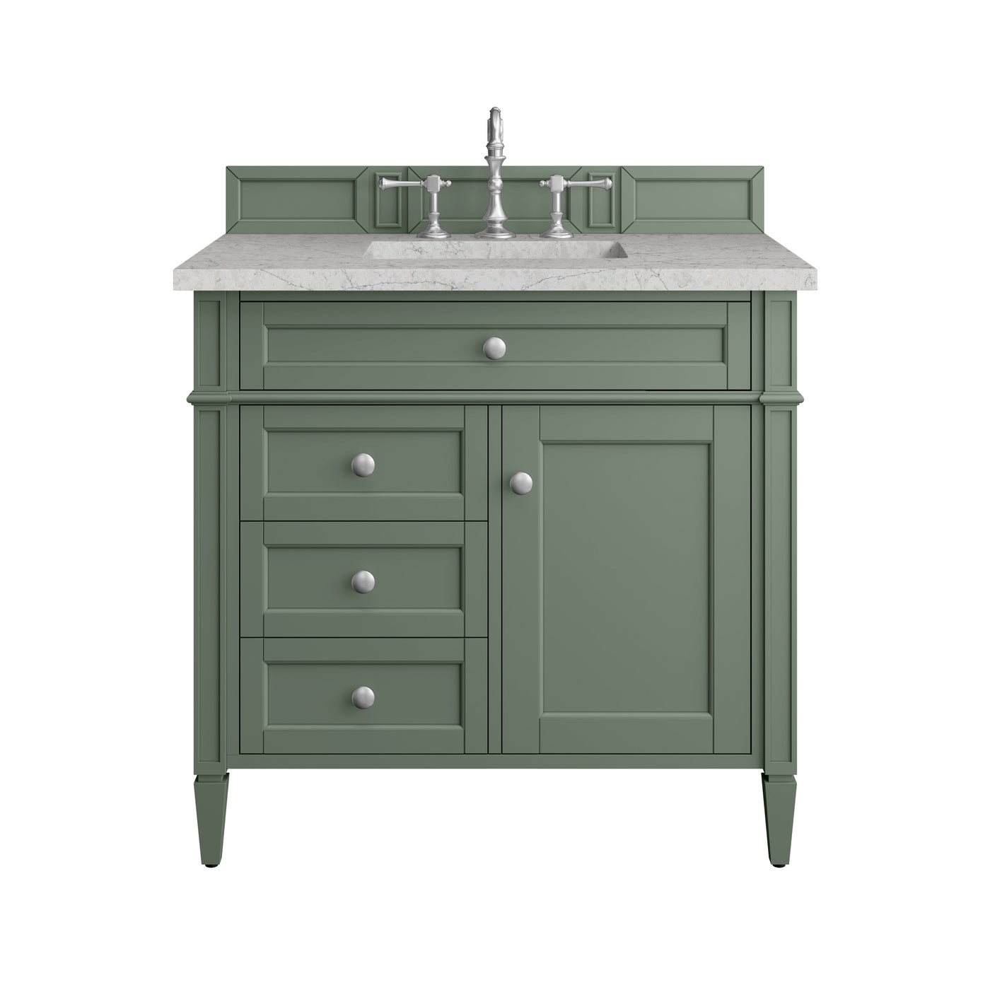 James Martin Brittany 36" Single Bathroom Vanity, Smokey Celadon, view 31
