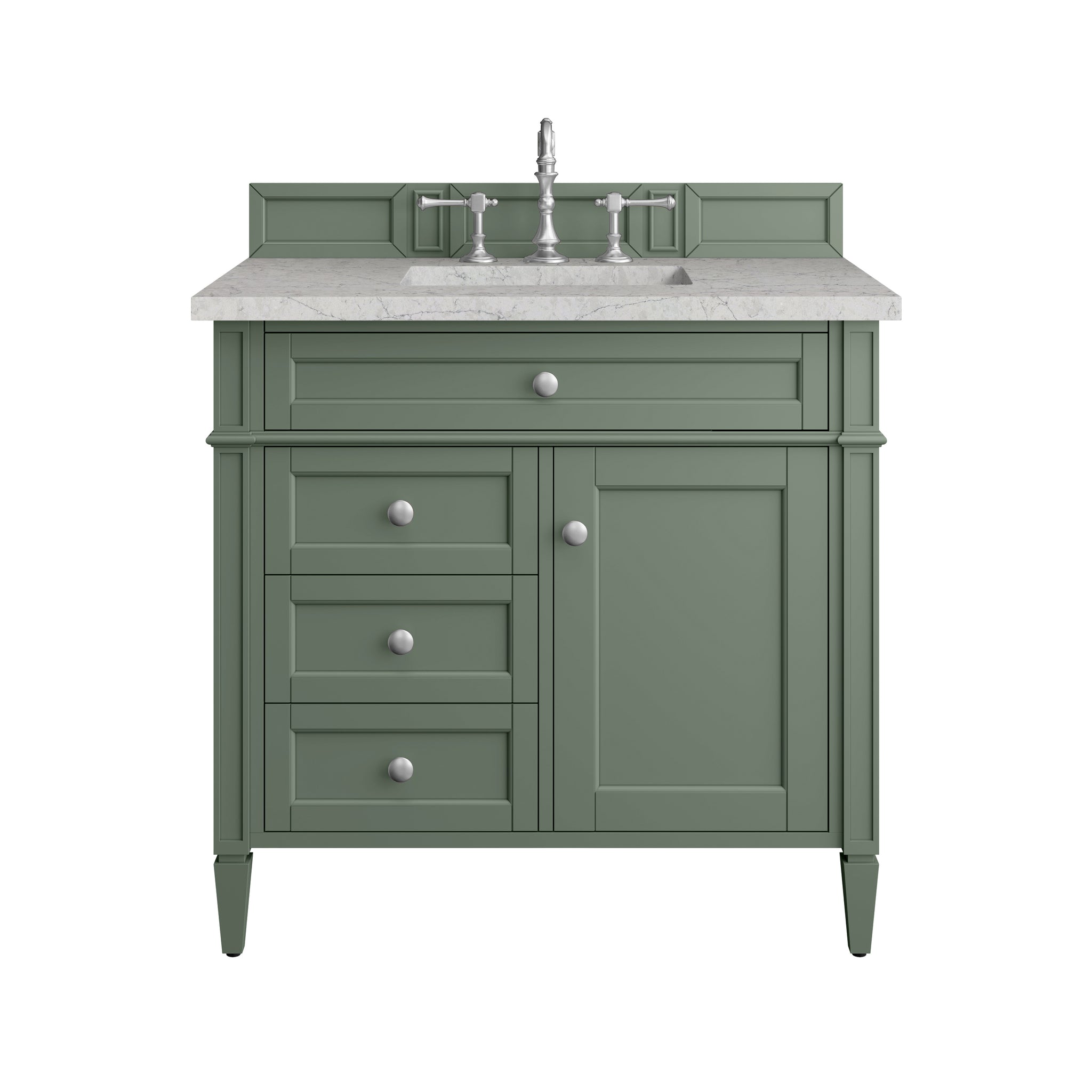 James Martin Brittany 36" Single Bathroom Vanity, Smokey Celadon, view 31