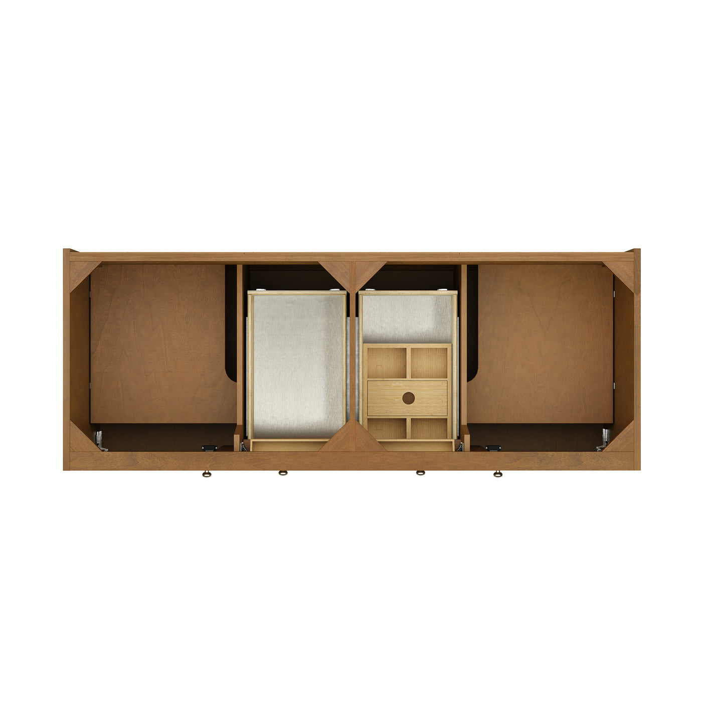 James Martin Laurent 60" Dual Mount Double Bathroom Vanity, Honey Oak, view 22