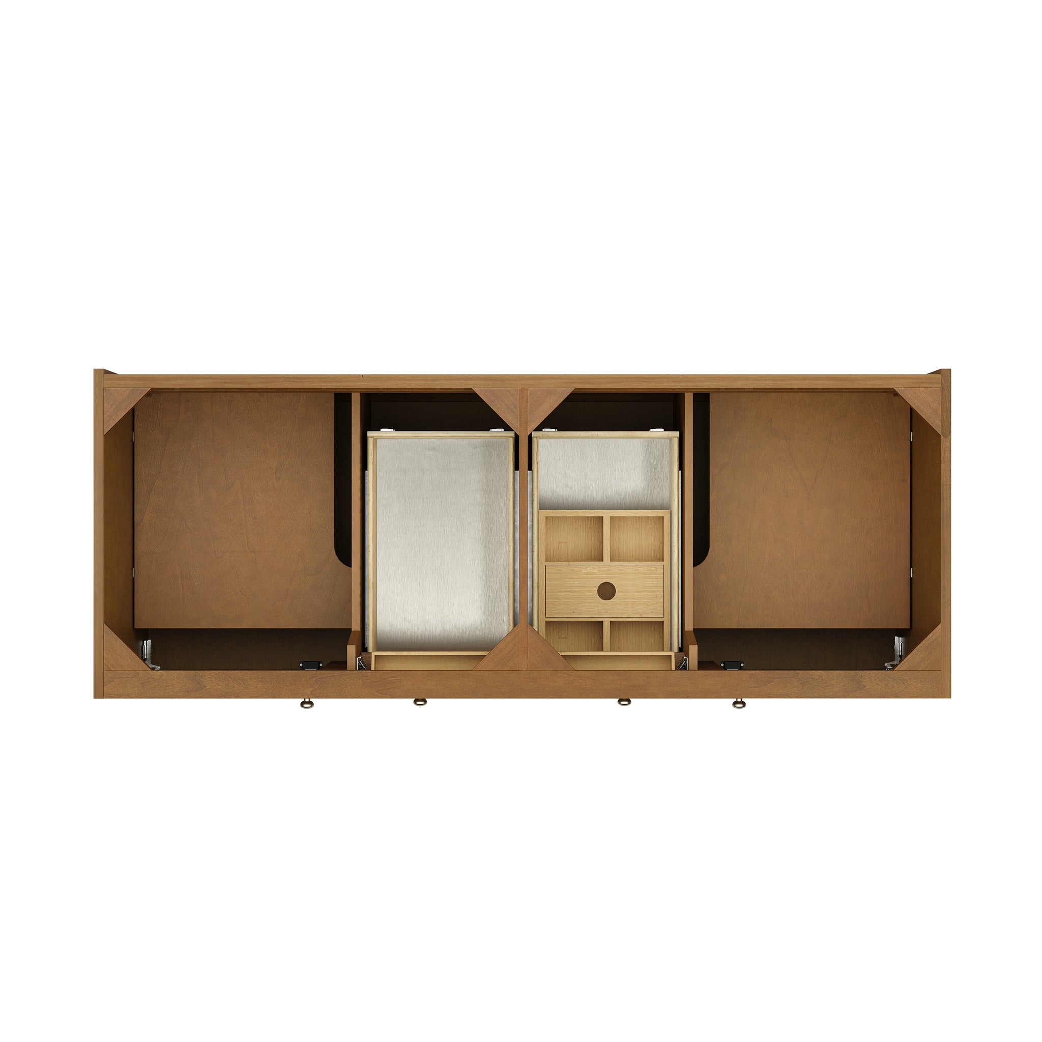James Martin Laurent 60" Dual Mount Double Bathroom Vanity, Honey Oak, view 22