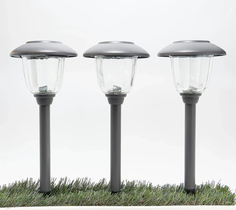 Energizer 8 Pack Color On Demand Solar Pathway Lights Outdoor-Stainless Steel(5 Colors) by Outdoor Solar Outlet