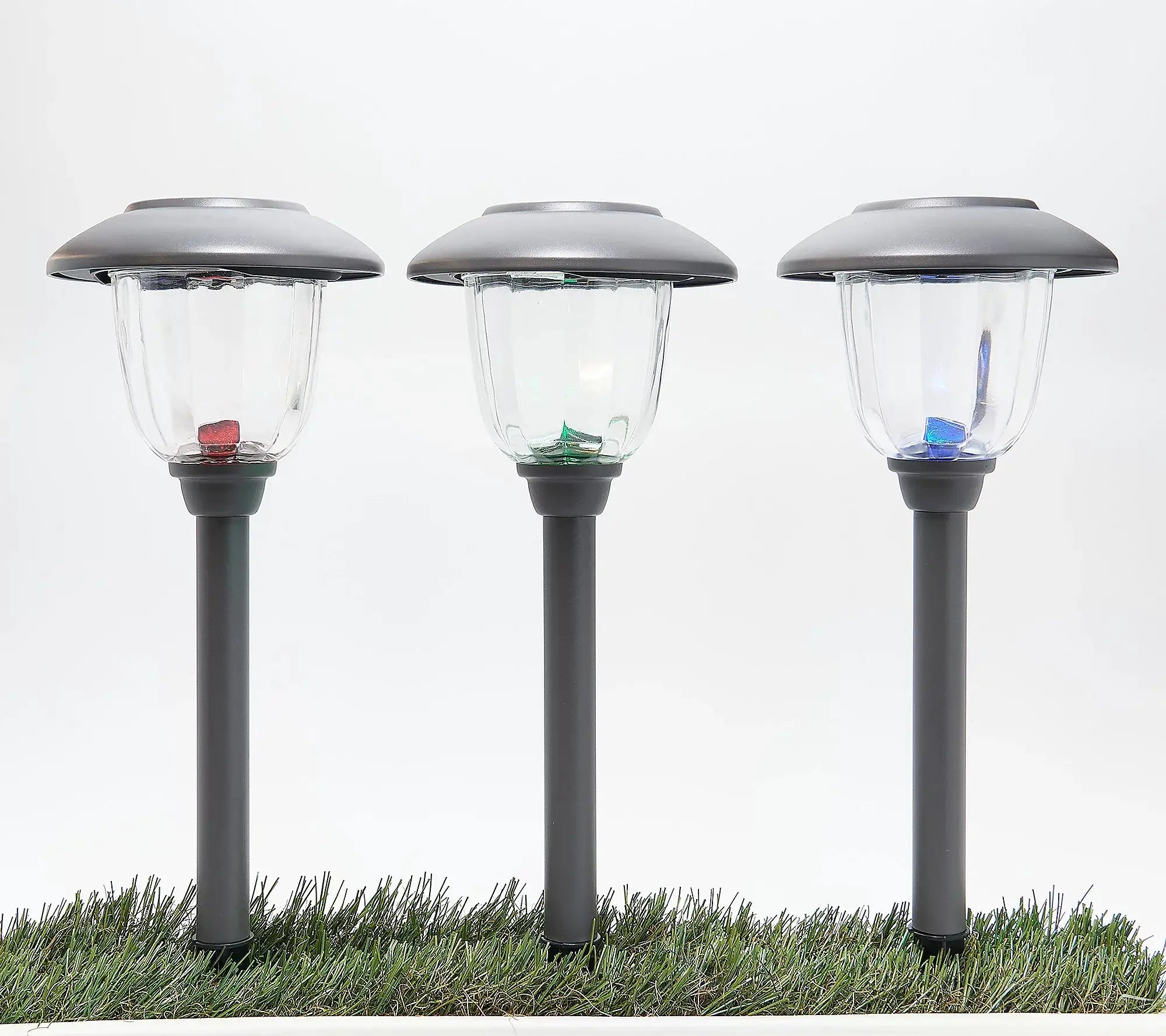 Energizer 8 Pack Color On Demand Solar Pathway Lights Outdoor-Stainless Steel(5 Colors) by Outdoor Solar Outlet