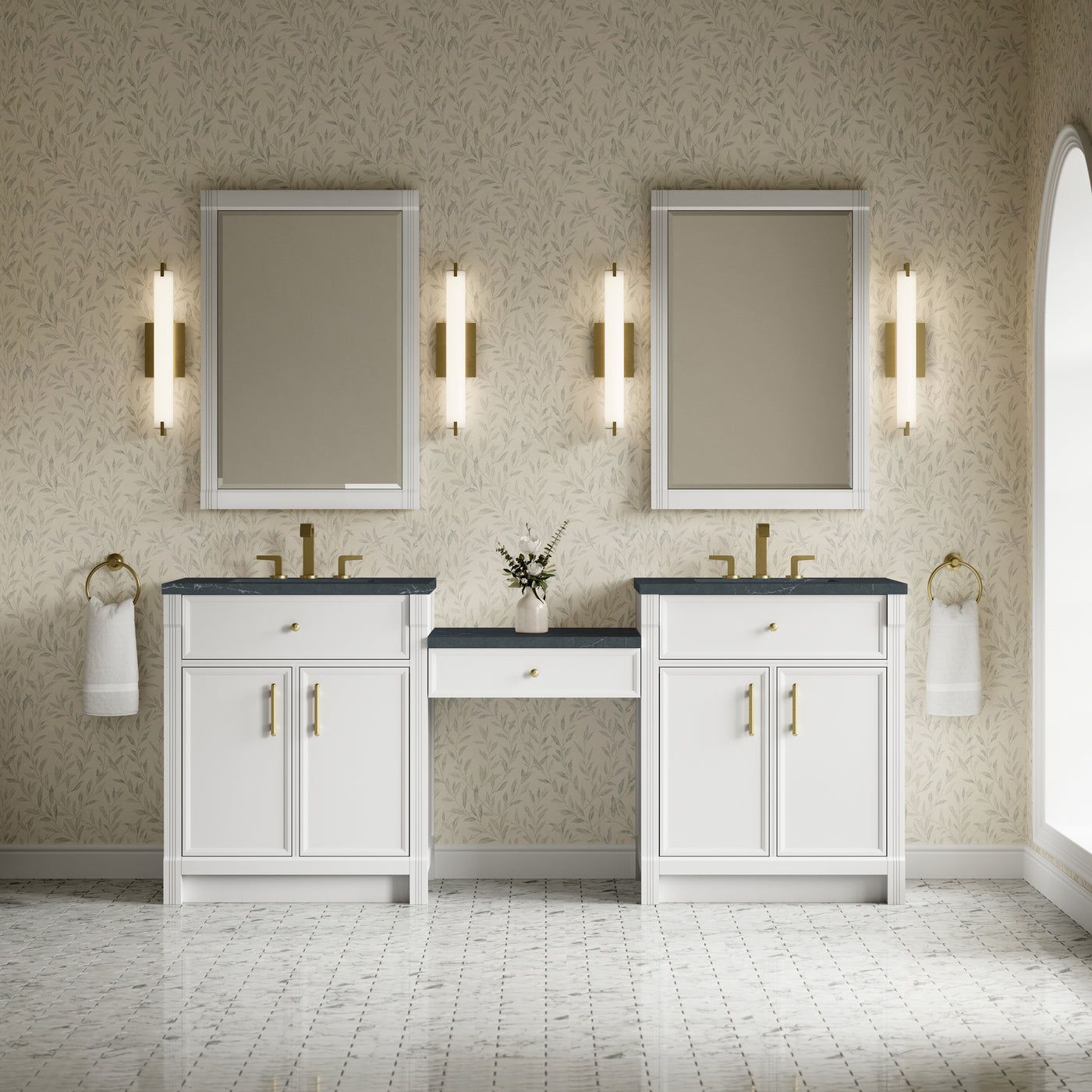 James Martin Bellshire 84" Double Bathroom Vanity, Bright White, view 26