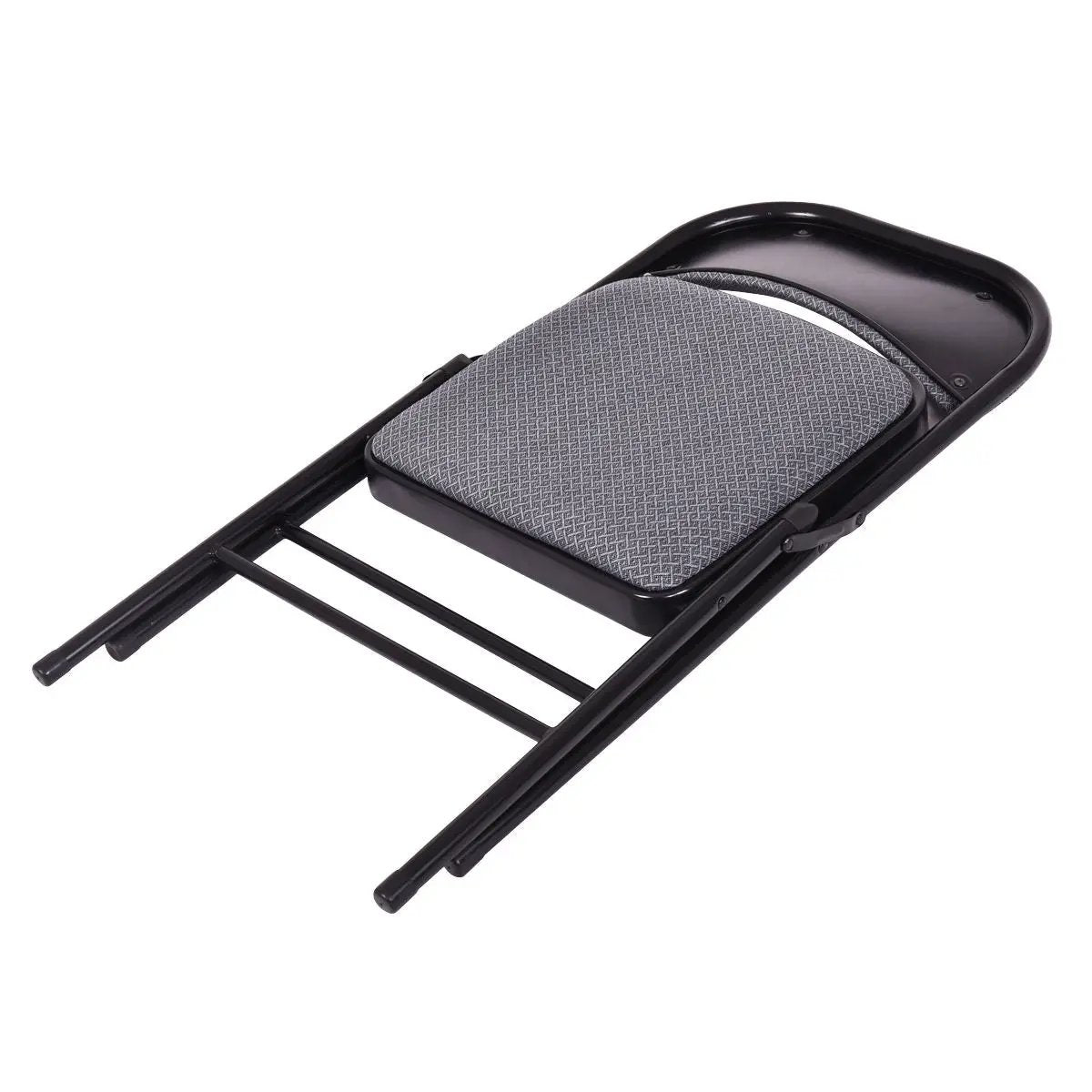 4 Pieces Fabric Upholstered Padded Seat Folding Chairs Seet by DirectDeals