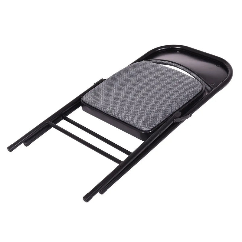 4 Pieces Fabric Upholstered Padded Seat Folding Chairs Seet by DirectDeals