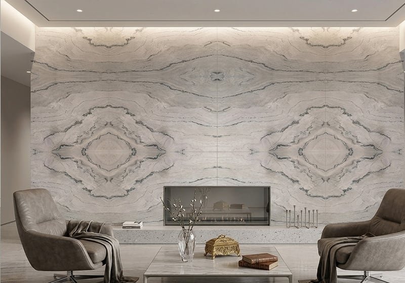 Macaubas Select Polished Quartzite Slab Random room scene 2