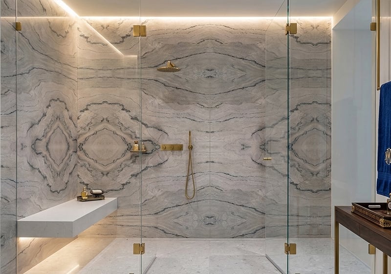 Macaubas Select Polished Quartzite Slab Random room scene 3