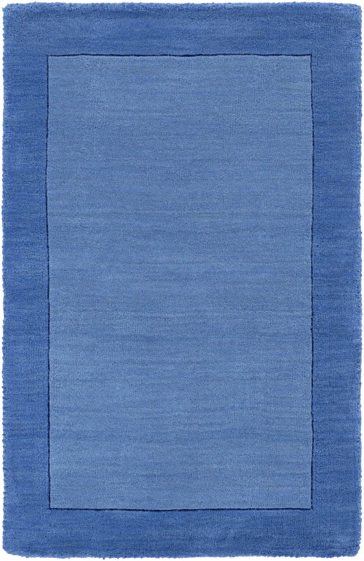 Macedon Blue Bordered Wool Rug, photo 12 of 19