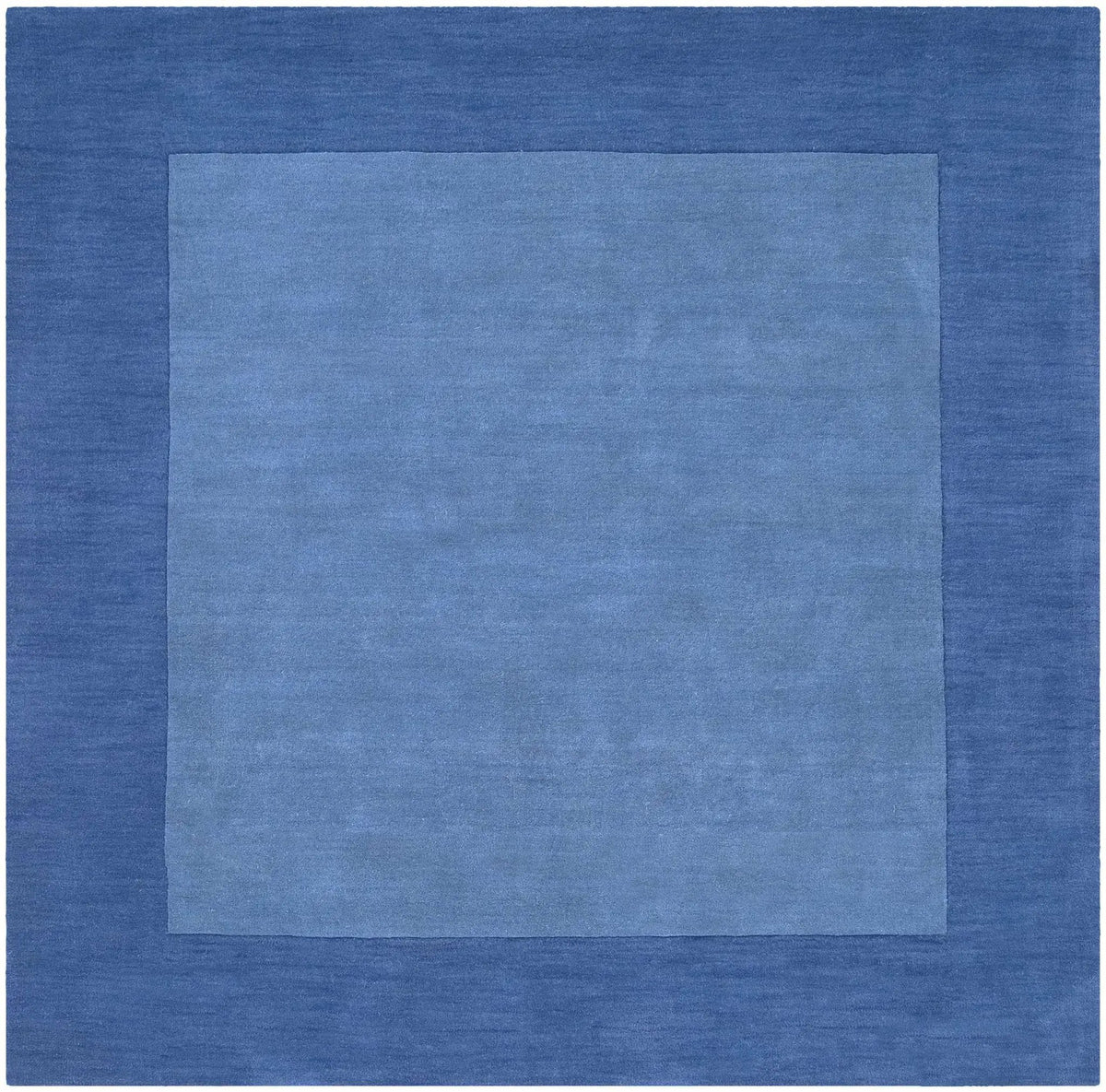 Macedon Blue Bordered Wool Rug, photo 4 of 19