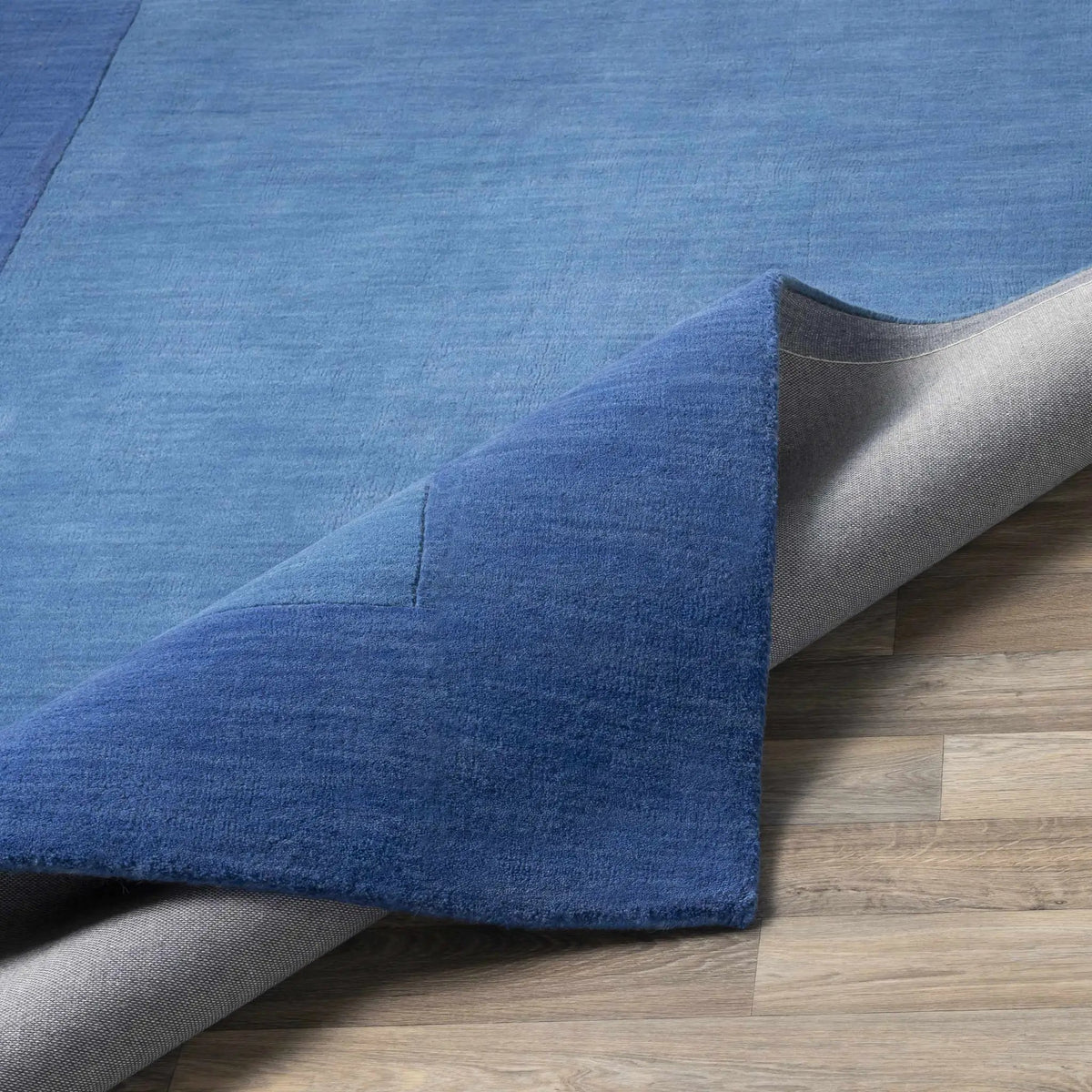 Macedon Blue Bordered Wool Rug, photo 9 of 19
