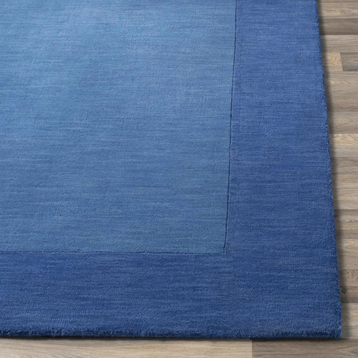 Macedon Blue Bordered Wool Rug, photo 14 of 19
