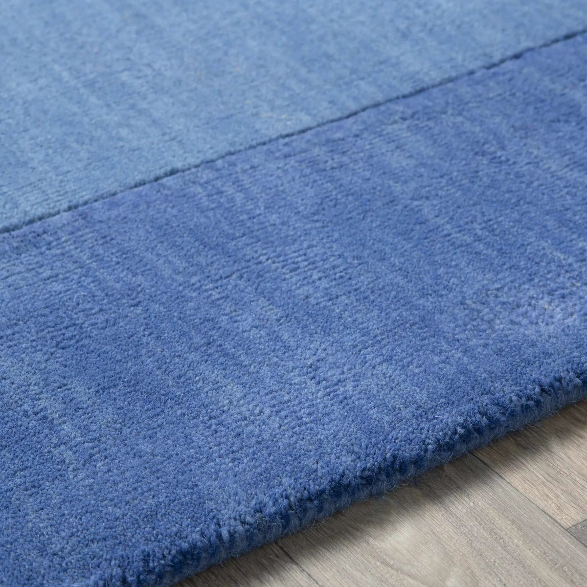 Macedon Blue Bordered Wool Rug, photo 8 of 19