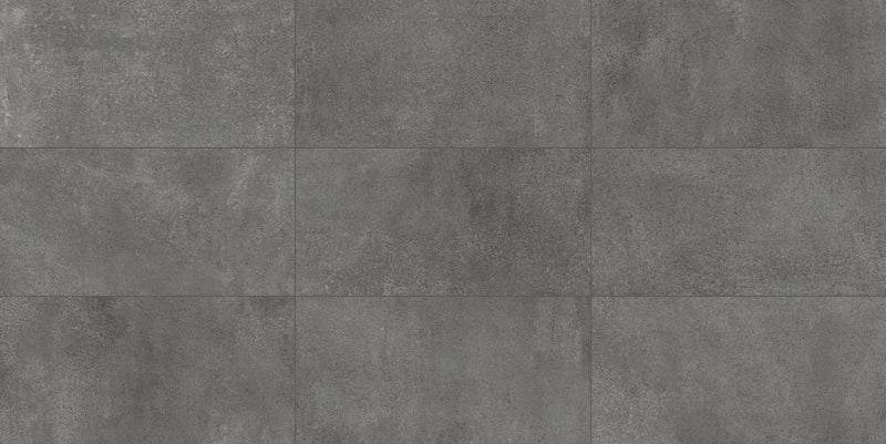 Made.in Liberty Black Concrete Look Porcelain Tiles 12x24 by landmarkceramics