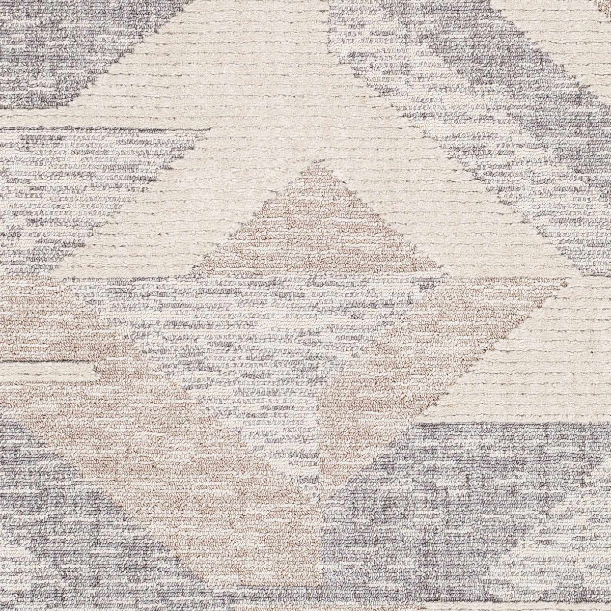 Magazine Geometric High/Low Pile Rug with Tassels - Clearance, sample swatch