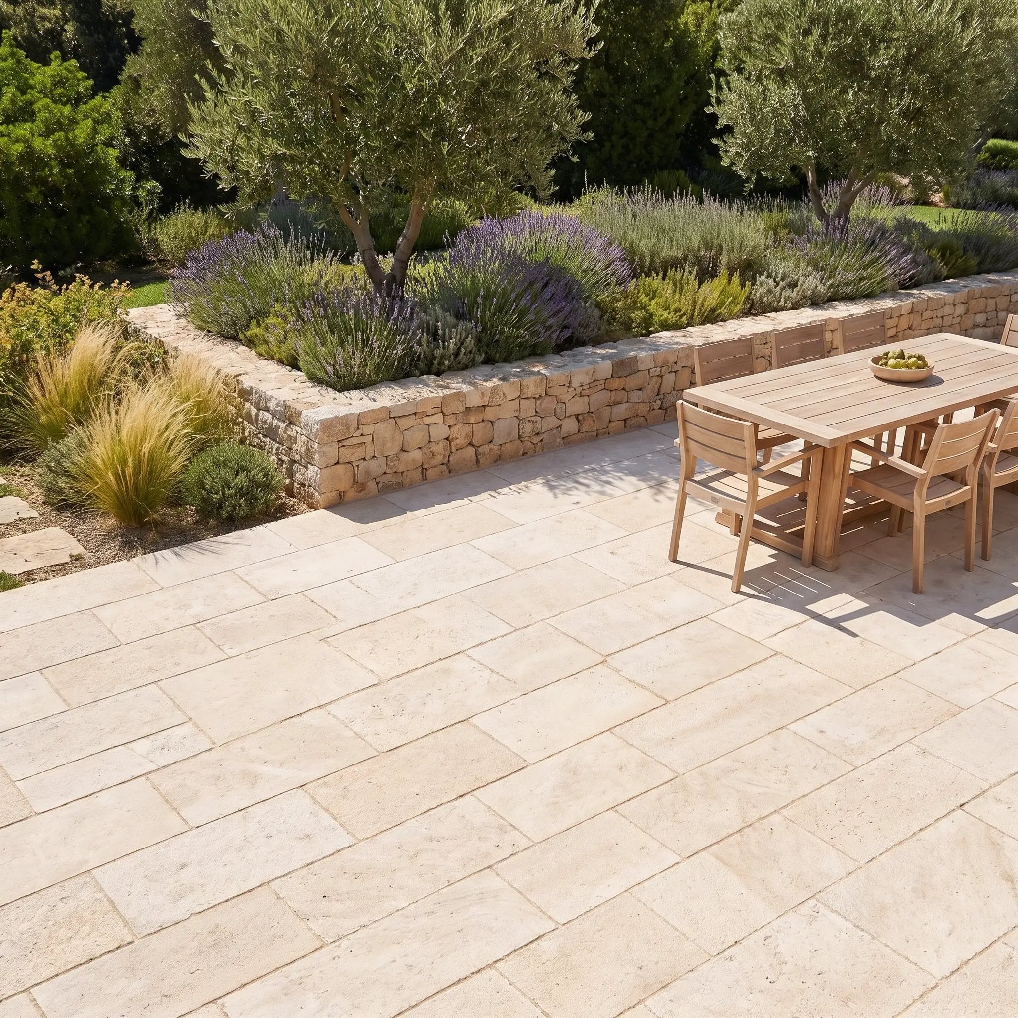 Magny Louvre Brushed Limestone Tiles 16x24 by Stonetiledepot