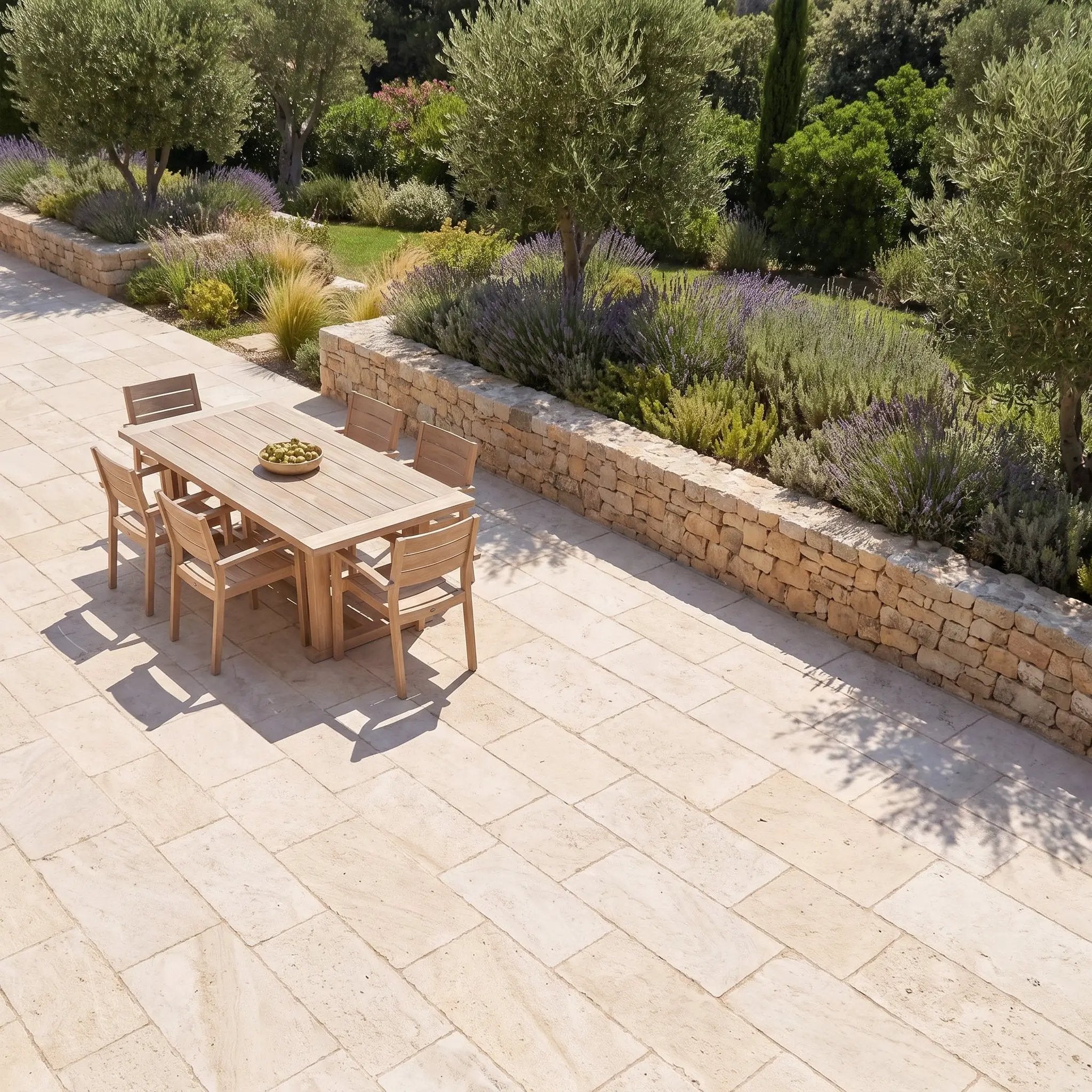 Magny Louvre Brushed Limestone Tiles 16x24 by Stonetiledepot