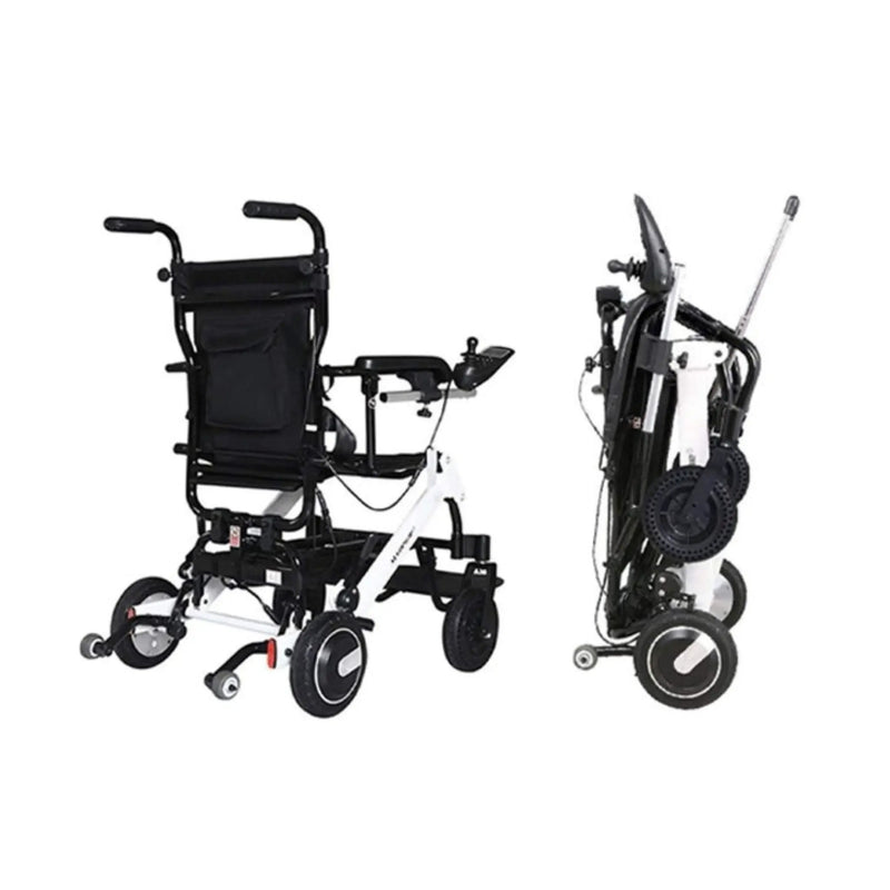 Maidesite 17.5-Inch 500W Wide Seat Lightweight Electric Folding Wheelchair (SAK33689) by SAKSBY WHOLESALE