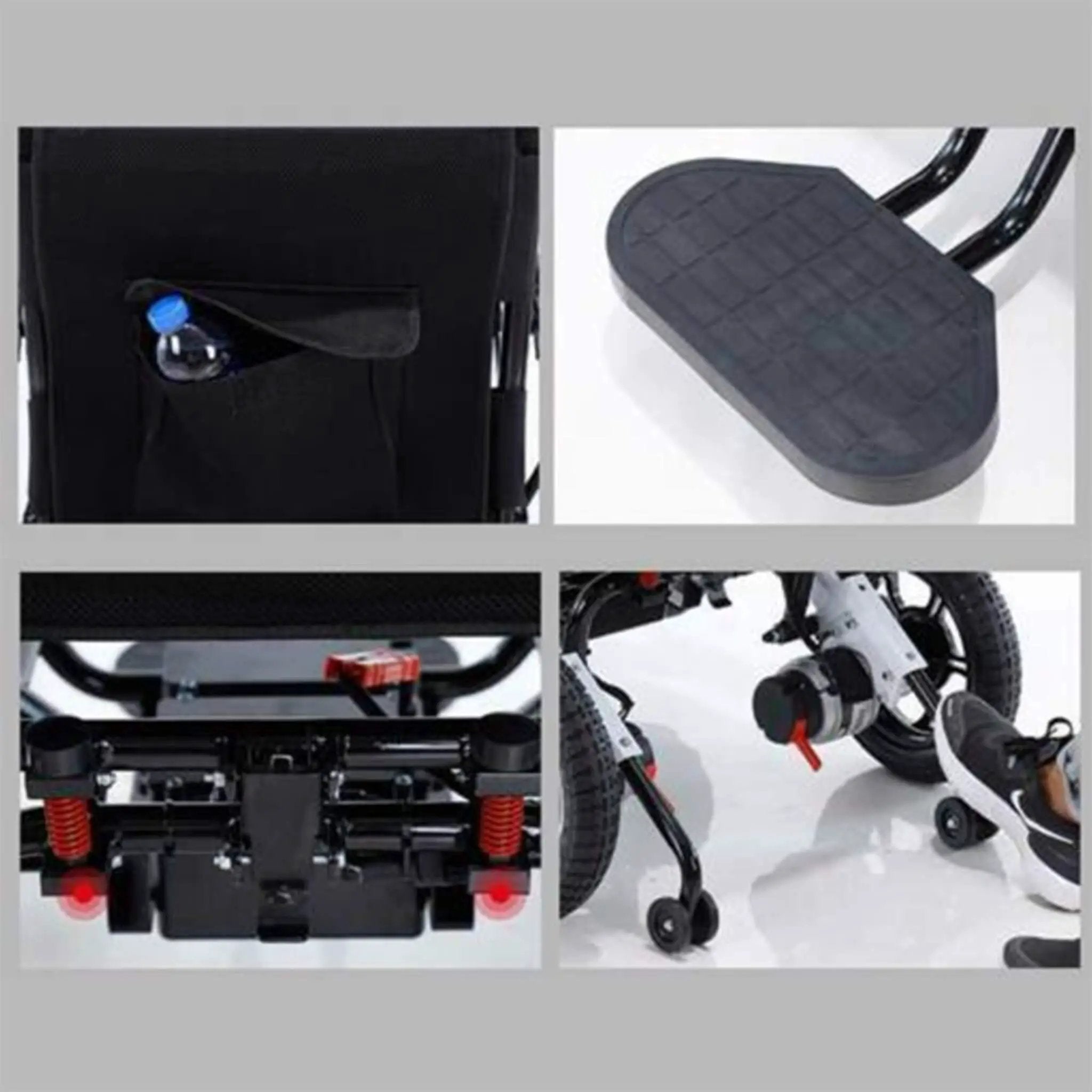 Maidesite 17.5-Inch 500W Wide Seat Lightweight Electric Folding Wheelchair (SAK33689) by SAKSBY WHOLESALE